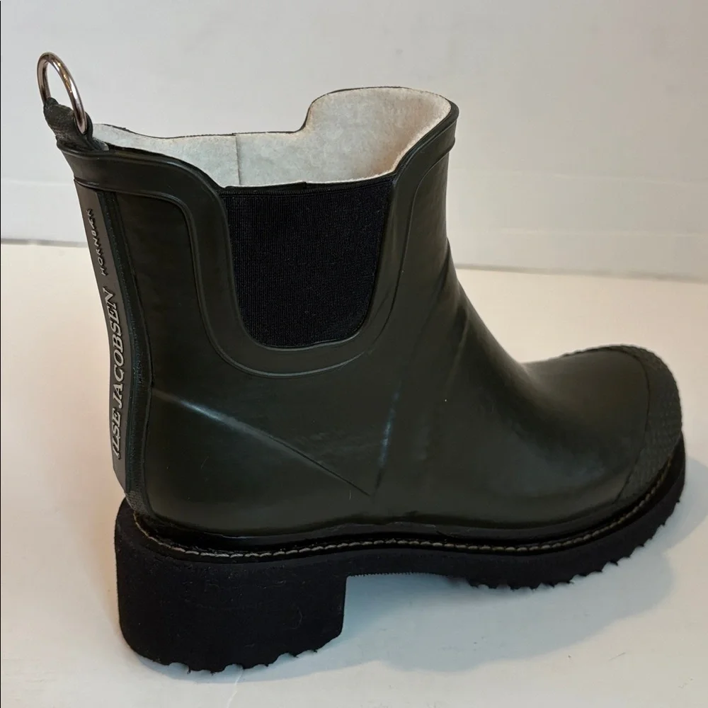 Ilse Jacobsen Rub 47’ short rubber waterproof boots w heel army green Sundance